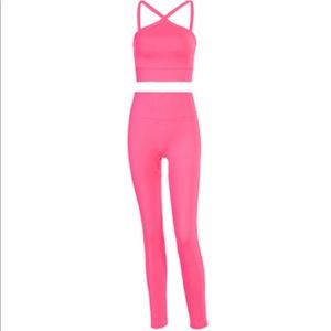 Sexy Cross Backless Crop Top & Leggings